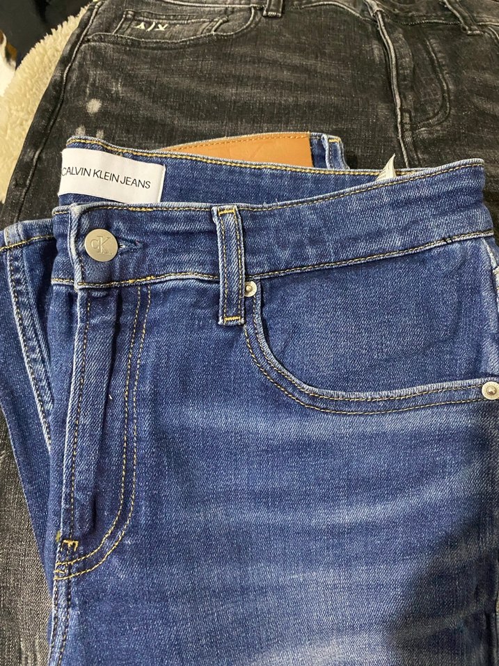 Lacivert Bol Kesim Denim Pantolon Calvin Clein - Görsel 3