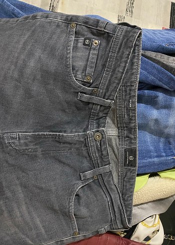 Gri Loose Fit Erkek Kot Pantolon adriano goldschmied pantolon - Görsel 3