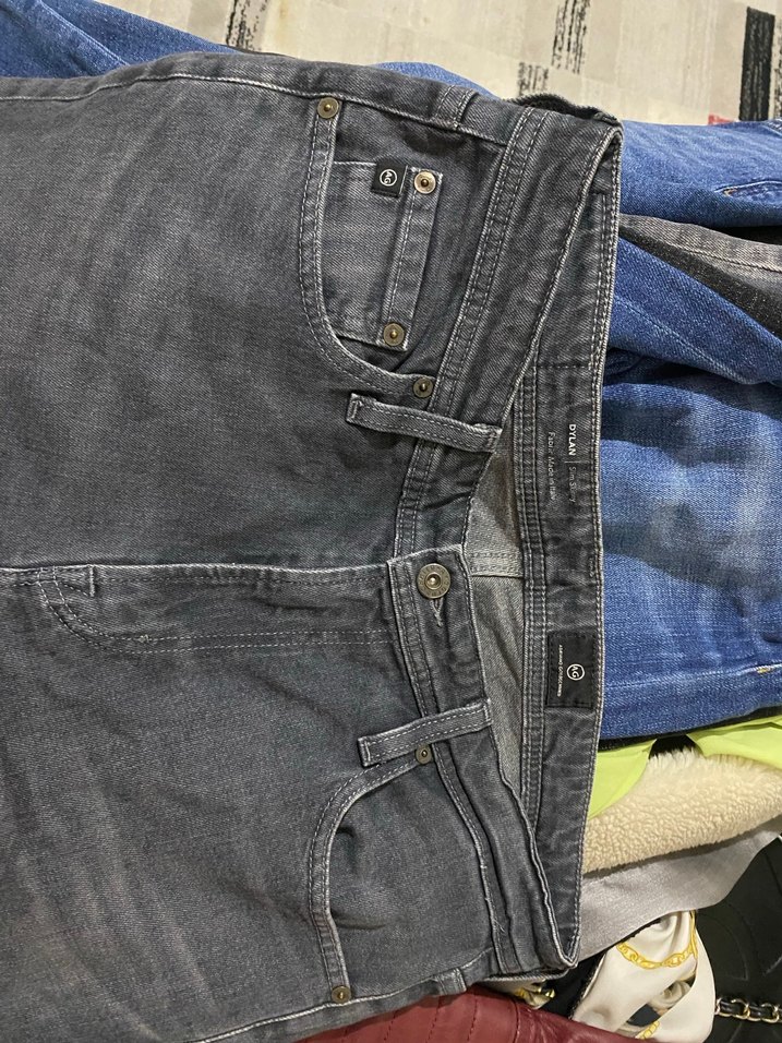 Gri Loose Fit Erkek Kot Pantolon adriano goldschmied pantolon - Görsel 3