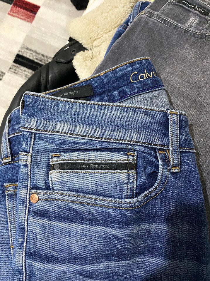 Navy Renk Kot Pantolon - calvin clein - Görsel 4