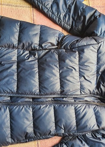 Nike Erkek Lacivert Kapüşonlu Kaz tüyü Uzun Mont - Görsel 4