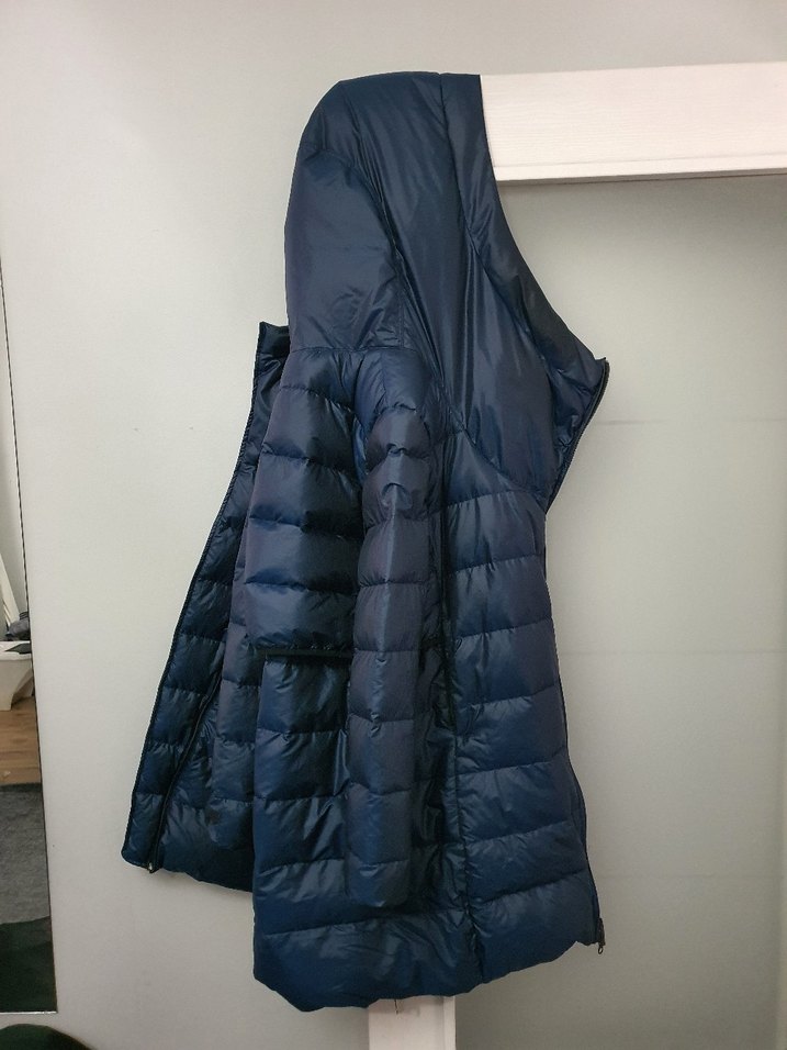 Nike Erkek Lacivert Kapüşonlu Kaz tüyü Uzun Mont - Görsel 2