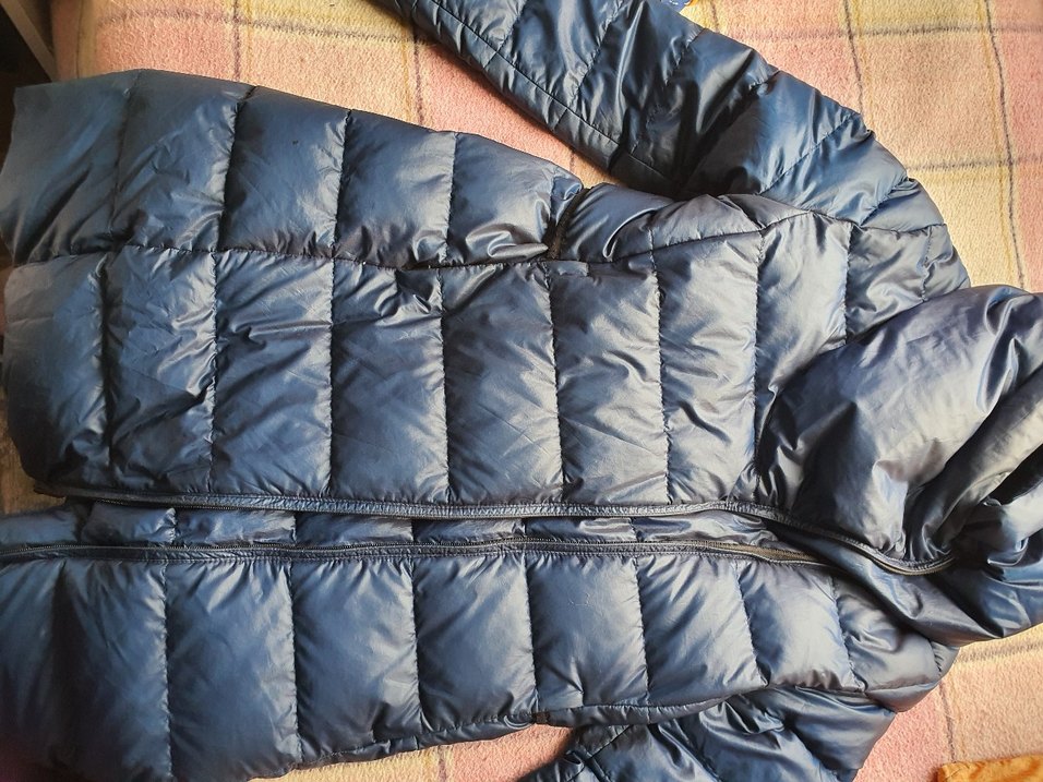 Nike Erkek Lacivert Kapüşonlu Kaz tüyü Uzun Mont - Görsel 4