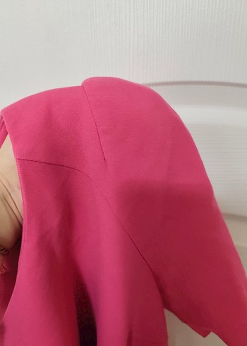 Zara Pembe Kısa Kollu Midi Elbise - Görsel 3