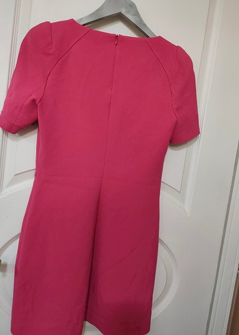 Zara Pembe Kısa Kollu Midi Elbise - Görsel 2