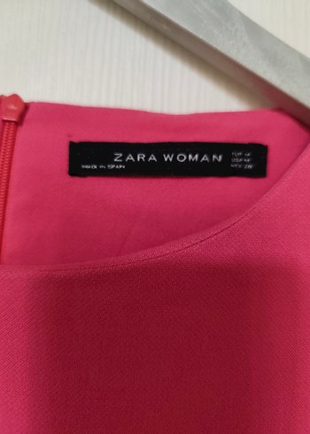 Zara Pembe Kısa Kollu Midi Elbise - Görsel 4