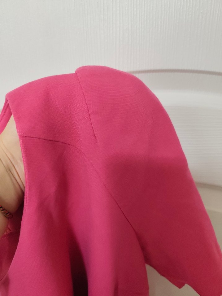 Zara Pembe Kısa Kollu Midi Elbise - Görsel 3