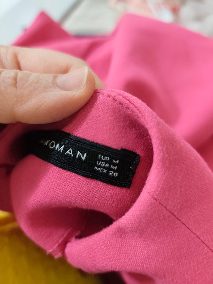 Zara Pembe Kısa Kollu Midi Elbise - Görsel 5