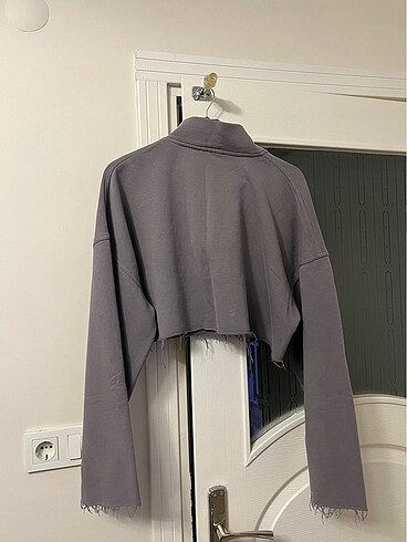 l Beden Fermuarlı Cropped Sweat