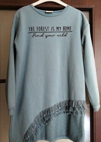 10-11 yaş mavi Uzun Kollu #kızçocuk #sweatshirt #tunik #elbise