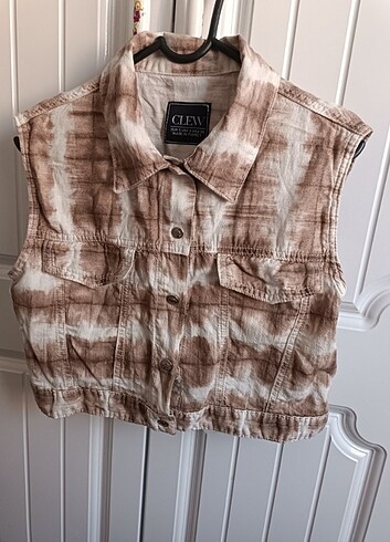 s Beden camel Renk Crop yelek