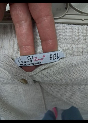 Bej Keten Mini Şort ve Straplez Üst - Görsel 5