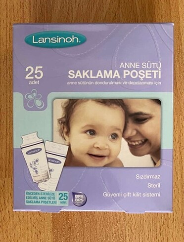Süt saklama poşeti