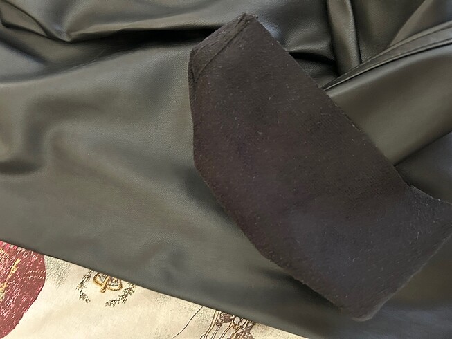 34 Beden siyah Renk Vatkalı deri pantolon