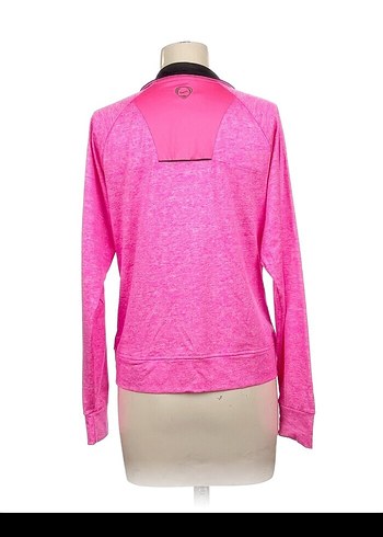 Pembe Fermuarlı Uzun Kollu Spor Üst - Görsel 3
