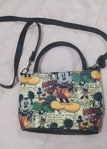 Mickey Mouse baskılı kol çantası 