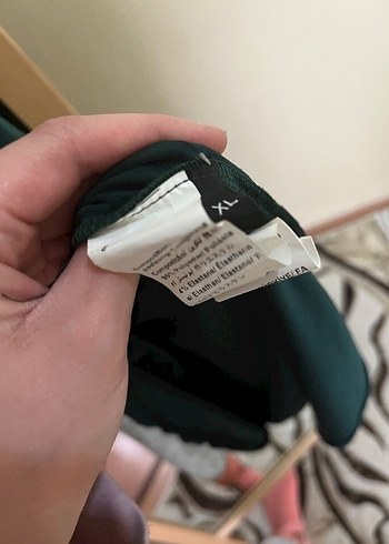 xl Beden yeşil Renk Yeşil Drapeli Mini Kolsuz Elbise