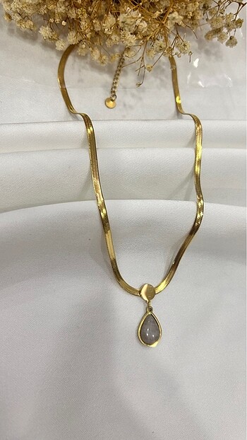 Accessorize Çelik İtalyan zincir yuvarlak uç detaylı kolye