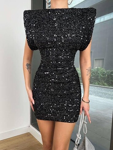 PAYETLI ZARA MODEL ELBISE