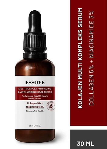 Essove yaşlanma ve kırışıklık karşıtı serum 30 ml