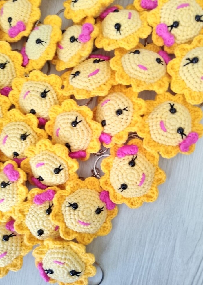 Amigurumi güneş anahtarlık  - Görsel 2