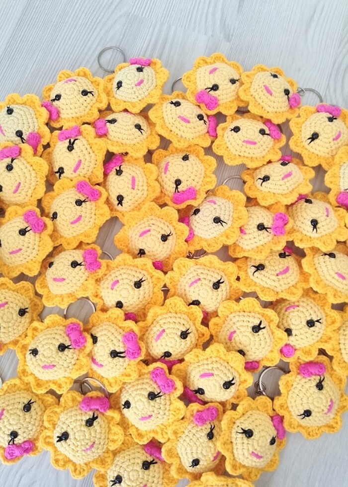 Amigurumi güneş anahtarlık  - Görsel 3