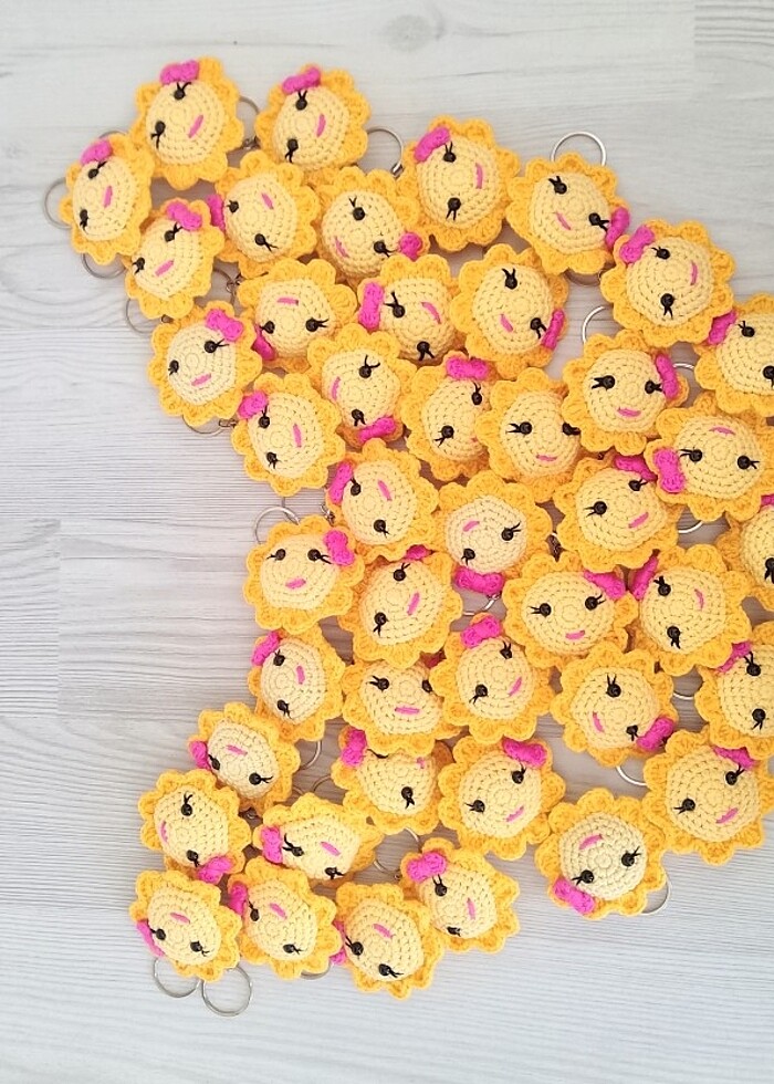 Amigurumi güneş anahtarlık  - Görsel 4