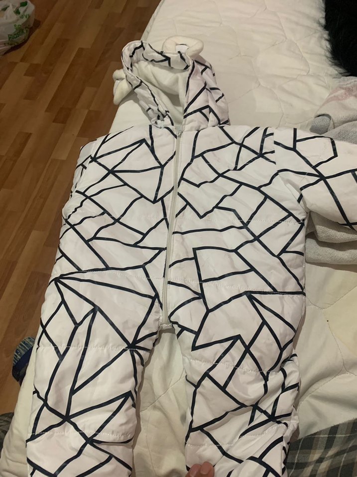 Bebek Kız Beyaz Desenli Tulum - Görsel 2