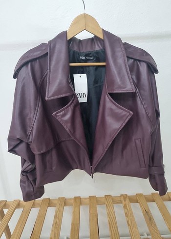 ZARA BORDO DERİ CEKET