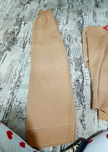 Bej Kadın Salaş Uzun Takım - Görsel 8