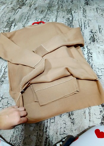 Bej Kadın Salaş Uzun Takım - Görsel 9