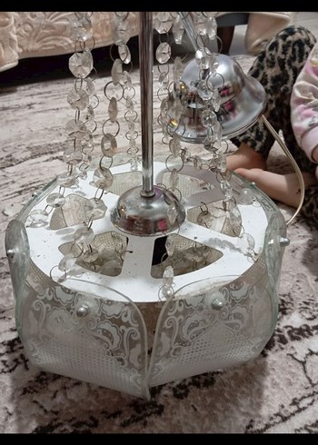 Beyaz ve Gri Kristal Avize - Görsel 4