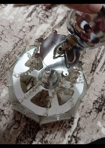 Beyaz ve Gri Kristal Avize - Görsel 7