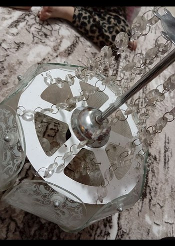 Beyaz ve Gri Kristal Avize - Görsel 6