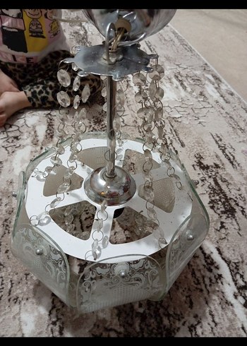 Beyaz ve Gri Kristal Avize - Görsel 5