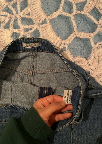Fermuarlı Gri Denim Midi Etek - Görsel 3