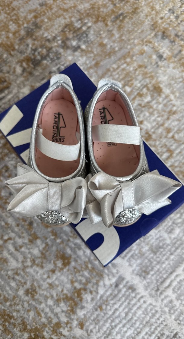 Kız Çocuk Gri Fiyonklu Babet Ayakkabı - Görsel 5