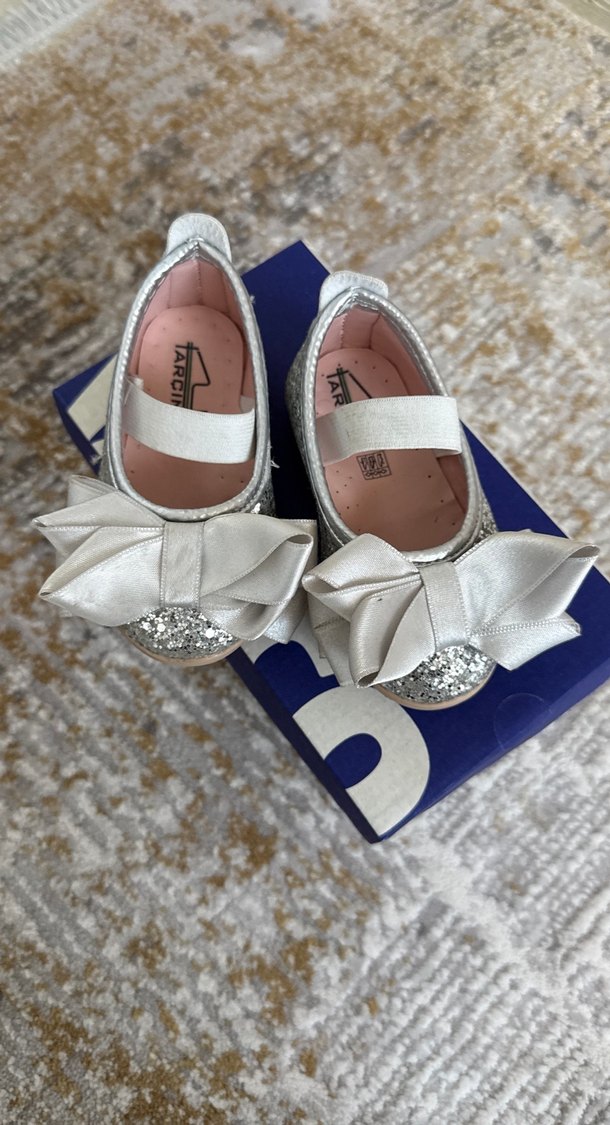 Kız Çocuk Gri Fiyonklu Babet Ayakkabı - Görsel 2