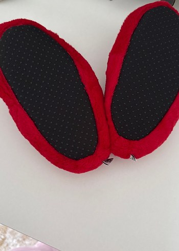 Kız Çocuk Kırmızı Nakışlı Sıcak panduf - Görsel 5