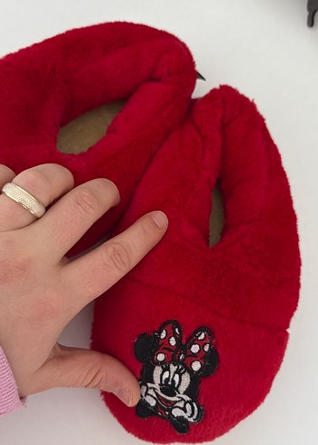 Kız Çocuk Kırmızı Nakışlı Sıcak panduf - Görsel 4