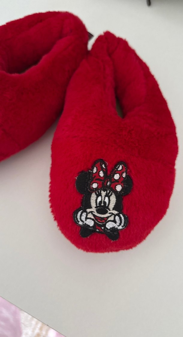 Kız Çocuk Kırmızı Nakışlı Sıcak panduf - Görsel 3