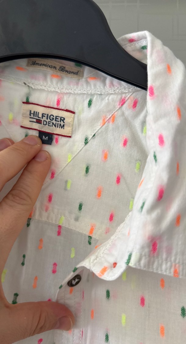 Düğmeli Pamuklu Beyaz Uzun Kollu Gömlek - Görsel 4