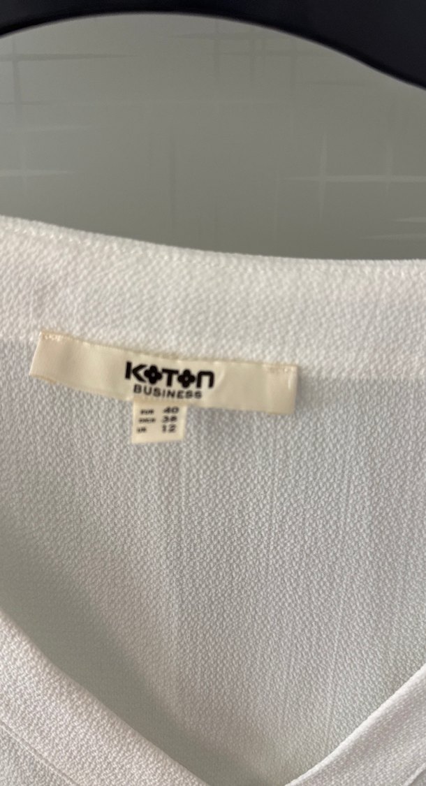 Beyaz V Yaka Keten Gömlek - Görsel 5