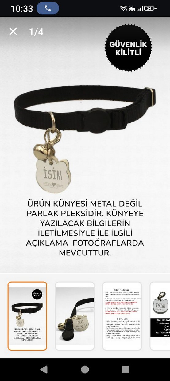 kedi tasması - Görsel 2