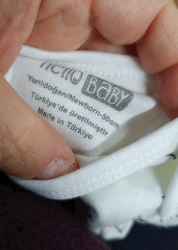 Beyaz Desenli Bebek Erkek Kısa Kollu Body - Görsel 2