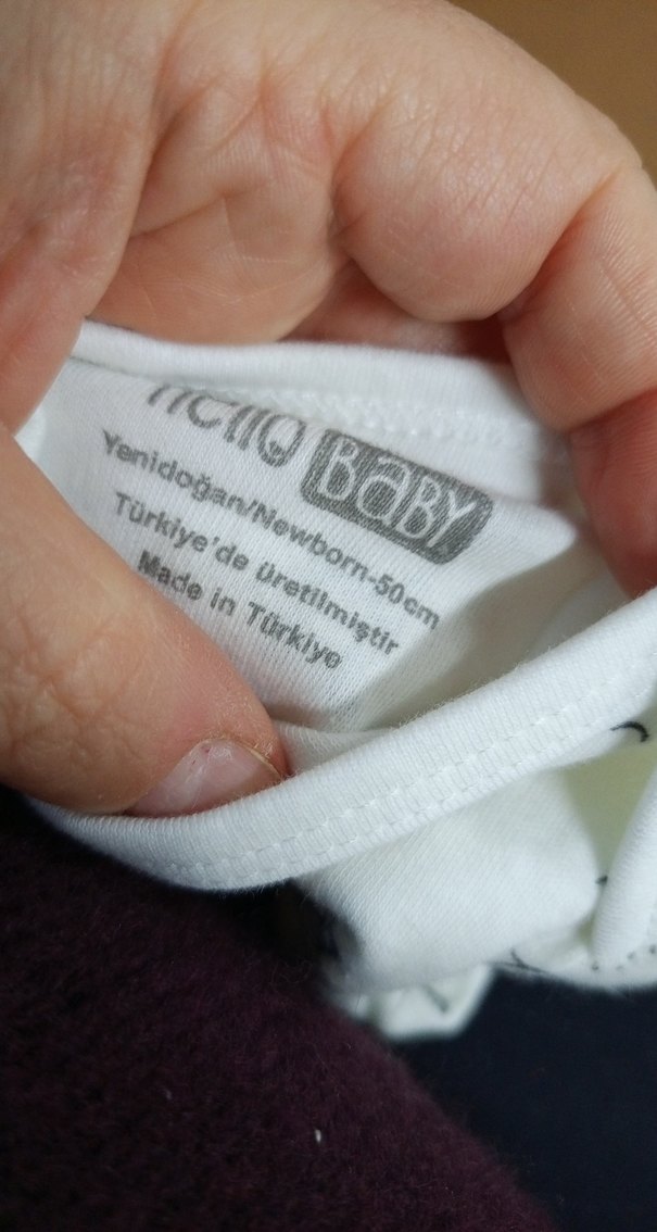 Beyaz Desenli Bebek Erkek Kısa Kollu Body - Görsel 2