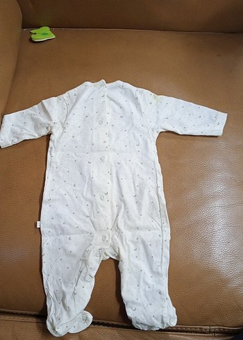 Beyaz Pamuklu Uzun Kollu Bebek Body - Görsel 2