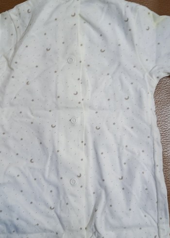 Beyaz Pamuklu Uzun Kollu Bebek Body - Görsel 3