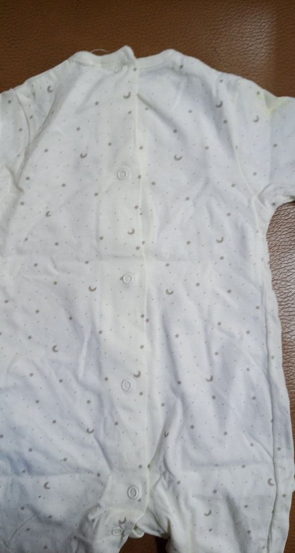 Beyaz Pamuklu Uzun Kollu Bebek Body - Görsel 3