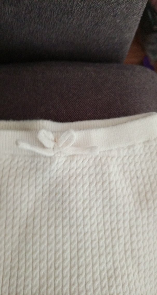 Kız Çocuk Beyaz Örgü Tayt - Görsel 2